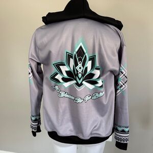 Lifted Creations Lotus Gray and Black Women's Jacket